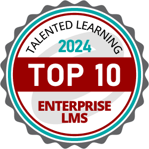 Talented Learning Top 10 Award Badge