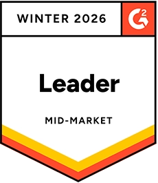 G2 Mid-Market Leader 2026 award badge